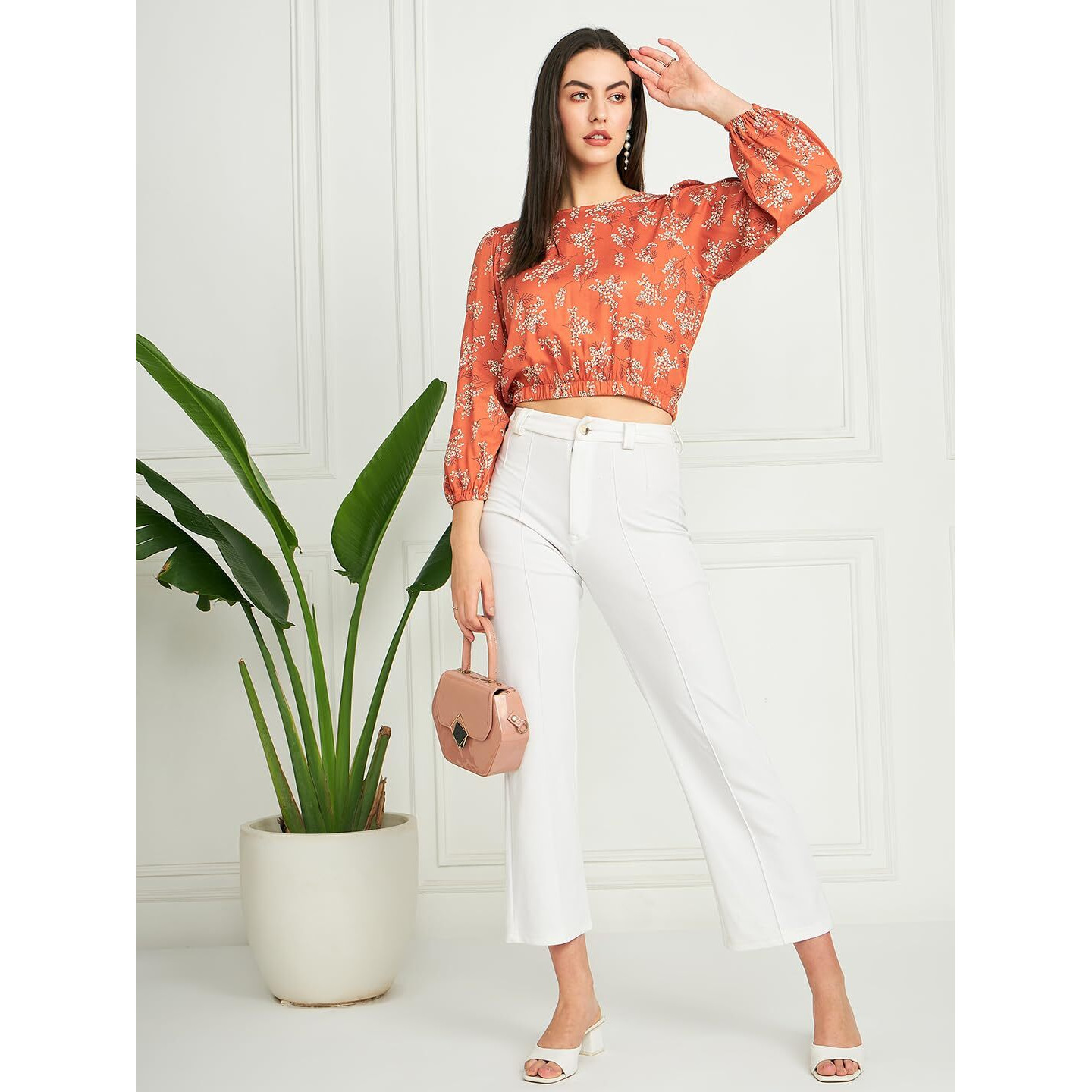 Modeve Women Floral Crop Top For Summer