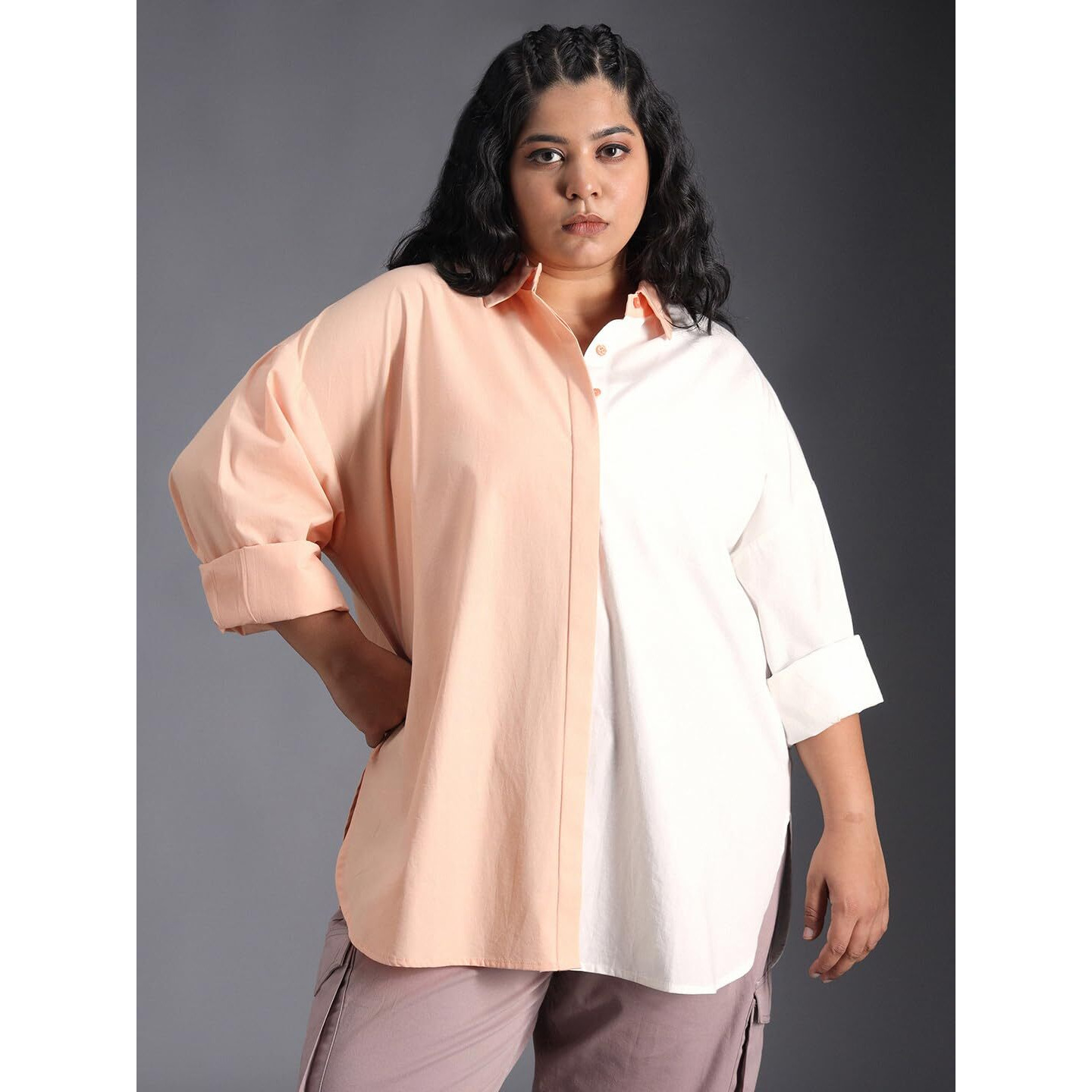 High Star Women's Solid Classic Fit Shirt (Hswshs24F20_Mc3_Multicolor_2