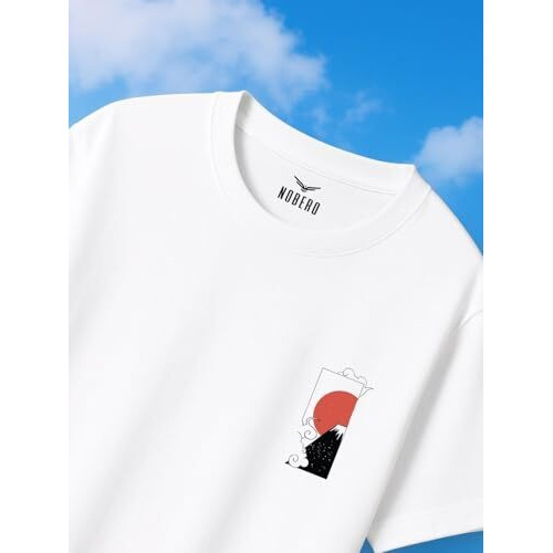 Nobero Cotton Men's Solid Oversized Fit T-Shirt (1M-Twrt-C0748_White Xl)