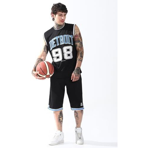 Hubberholme Men Printed Longline Oversized Mid-Rise Round Neck Sleeveless Co-Ord