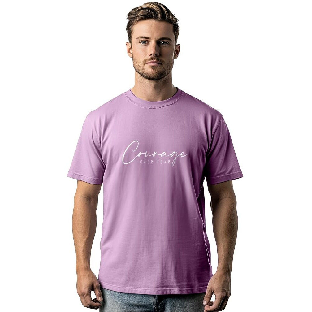 Nobero Men Regular Fit Printed Tee(1M-Twts-C0916-Mu7_Mauve_3Xl)