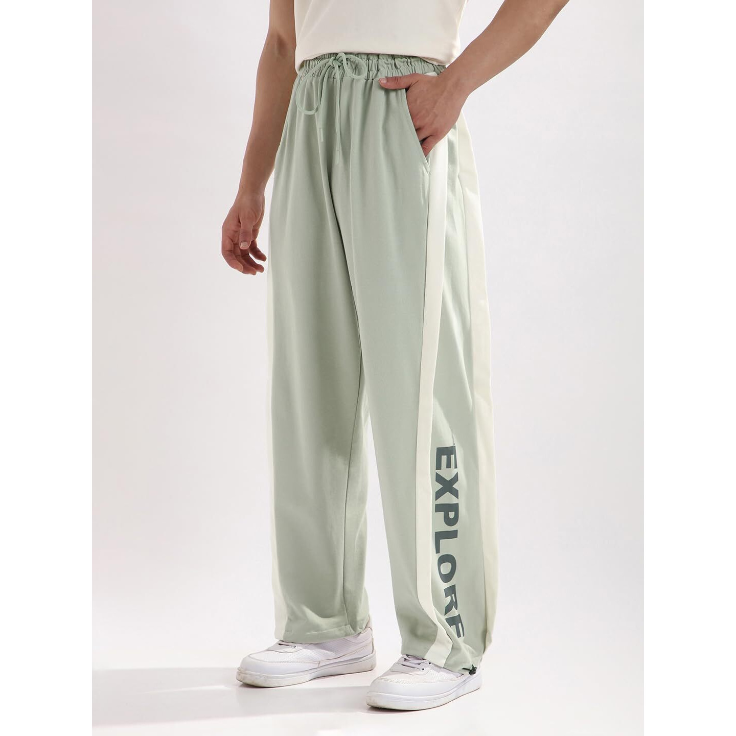 Nobero Men's Loose Sweatpants (1M-Bwjg-R0187_Sage Green