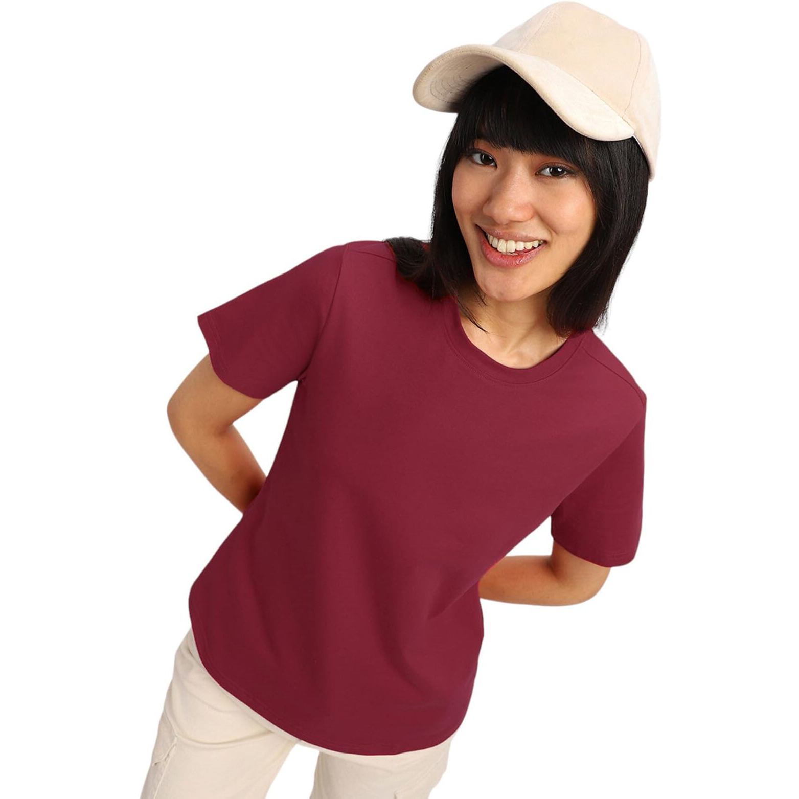 Juneberry Cotton Lycra Regular Fit Round Neck Half Sleeves T-Shirt For Women & Girls (Vdjwtw051013_Xl)