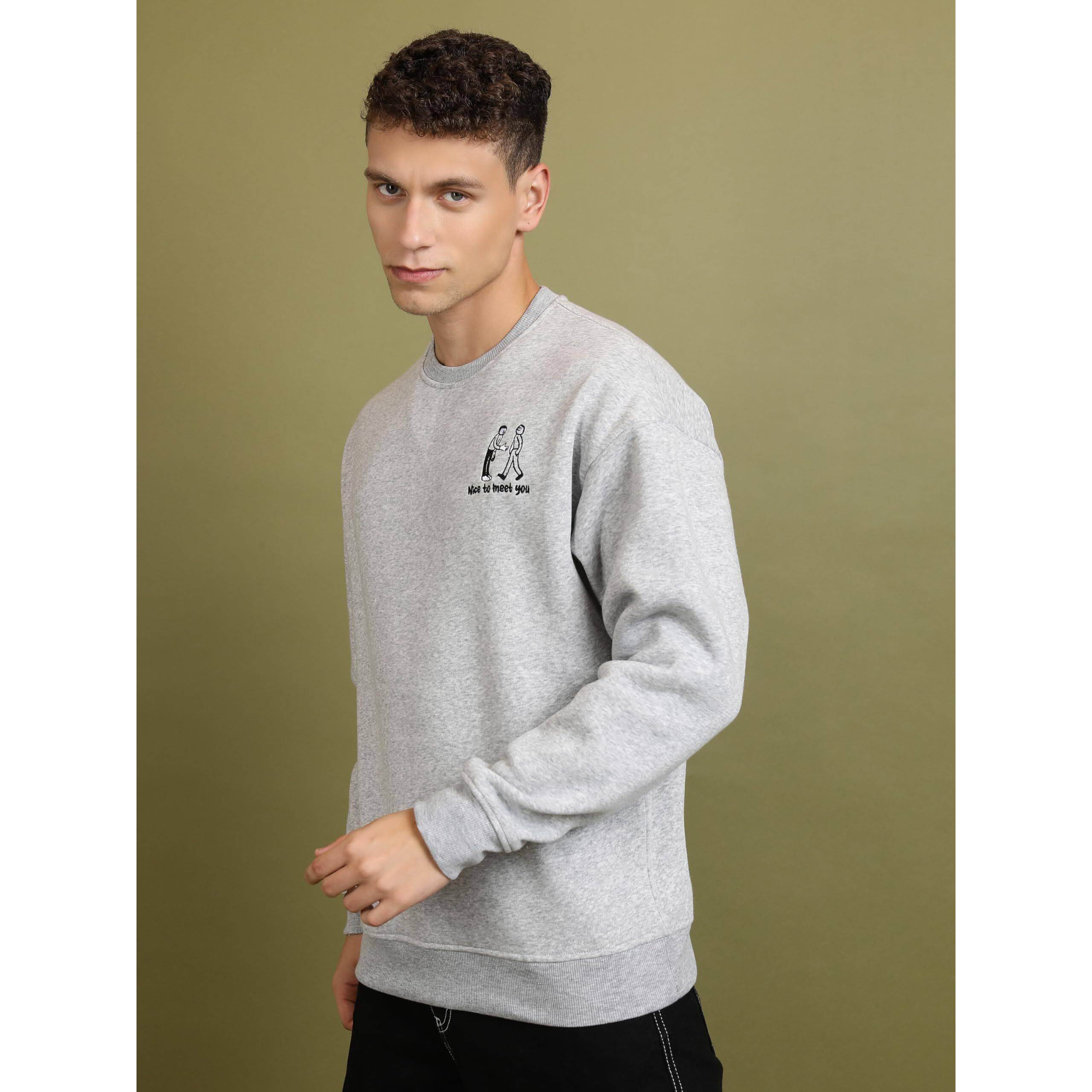 Ketch Men Full Sleeve Slim Fit Sweatshirt Khss000001 Yellow L