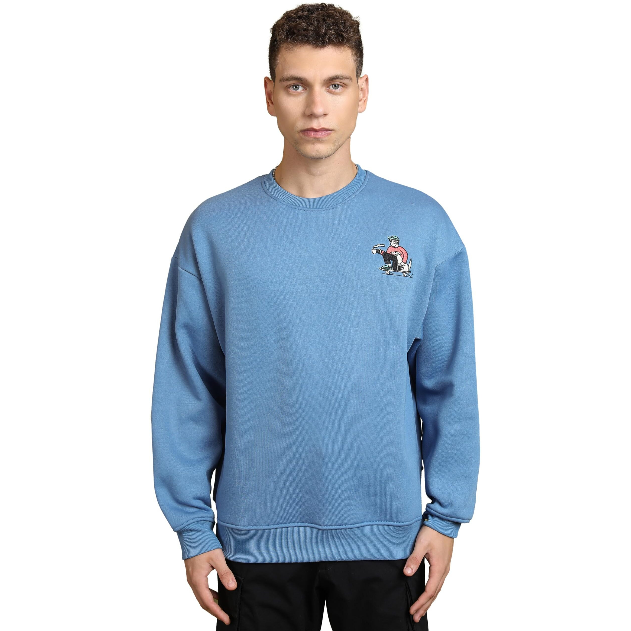 Ketch Men Full Sleeve Slim Fit Sweatshirt Khss000001 Yellow L