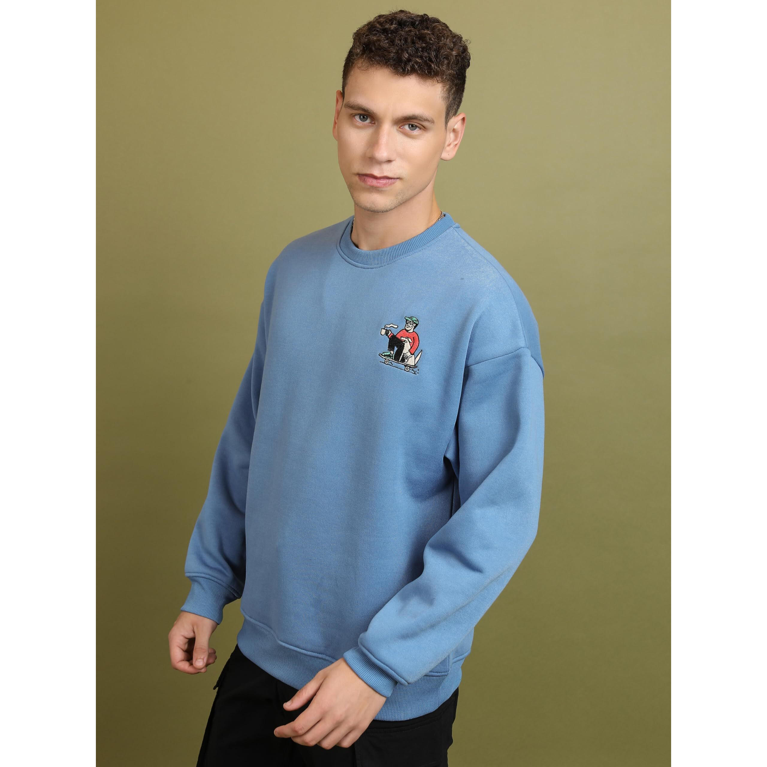 Ketch Men Full Sleeve Slim Fit Sweatshirt Khss000001 Yellow L