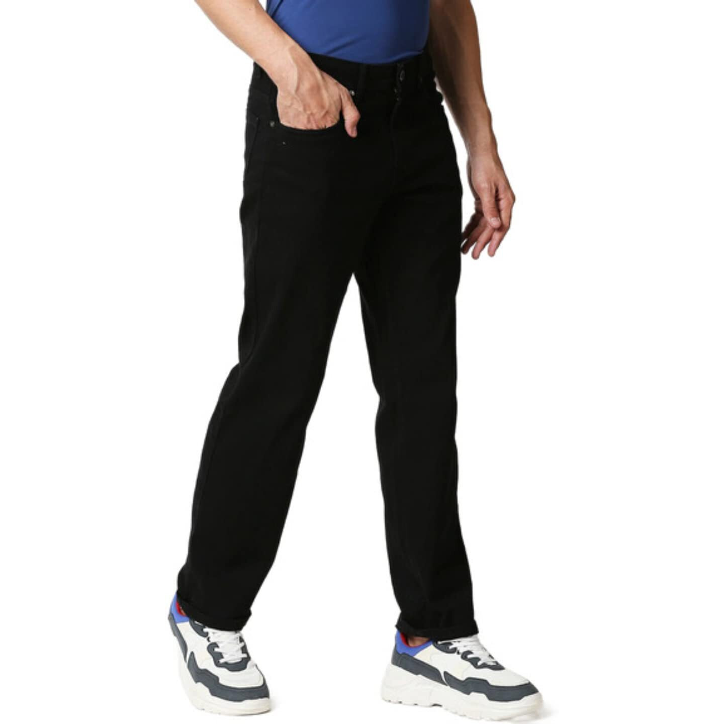 High Star Clothing Men's Relaxed Jeans (Mbd1073_D_30_Black