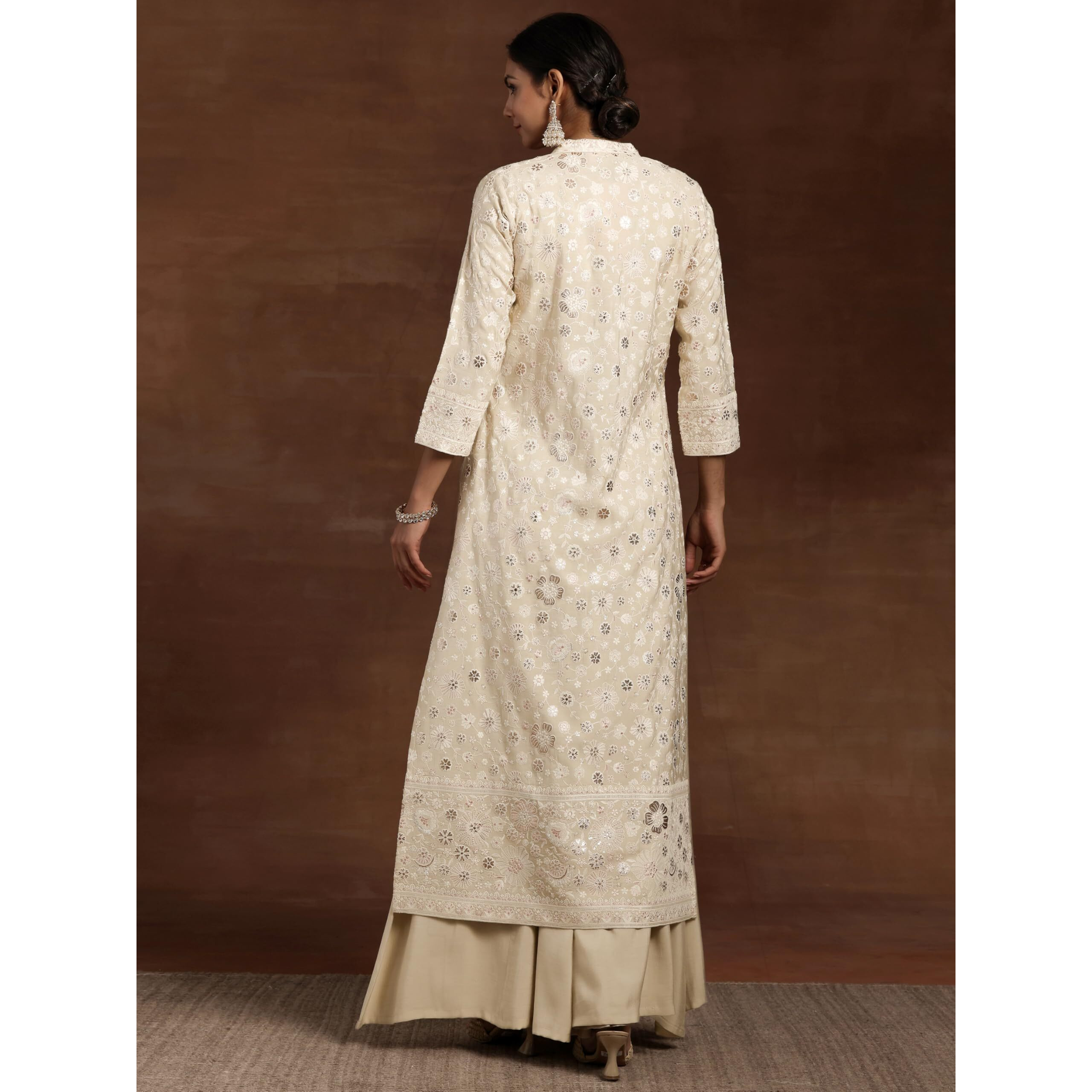 Libas Art Womens Solid Silk Blend Co-Ord Set For Women