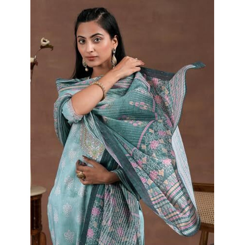 Libas Women's Silk Blend Kurta Set (36890