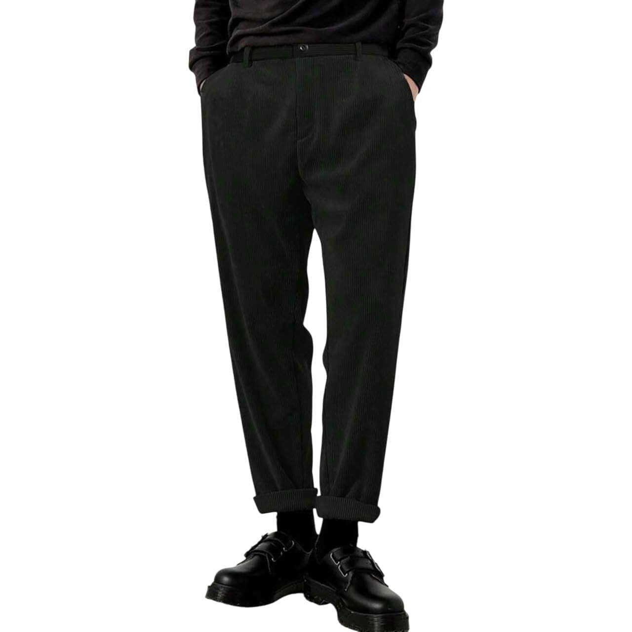 Kotty Mens Solid Button Thamar Black Corduroy Pant(Blue,32)-Kottymenspant11_32