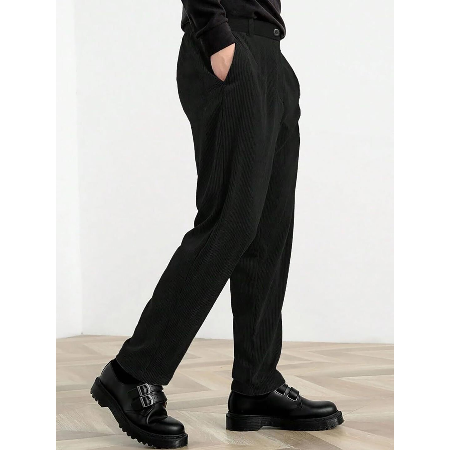 Kotty Mens Solid Button Thamar Black Corduroy Pant(Blue,32)-Kottymenspant11_32