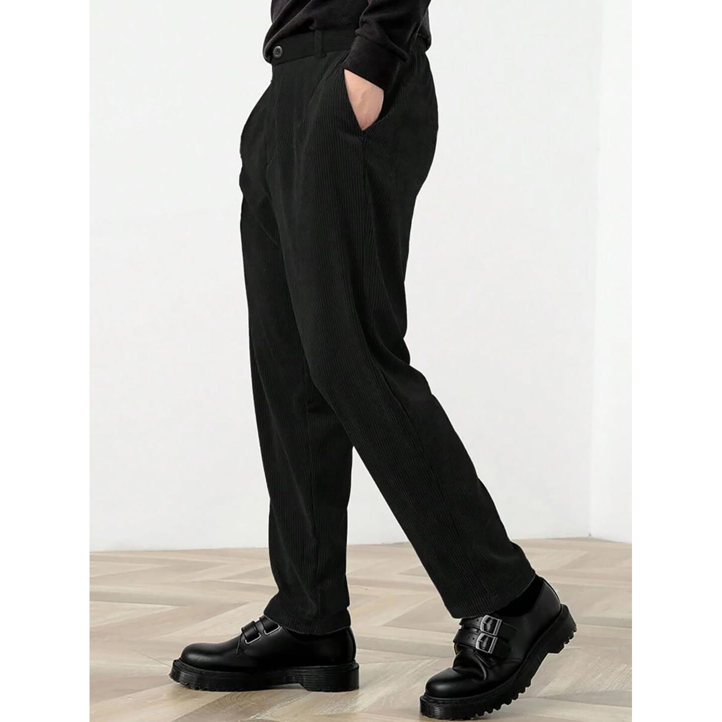 Kotty Mens Solid Button Thamar Black Corduroy Pant(Blue,32)-Kottymenspant11_32