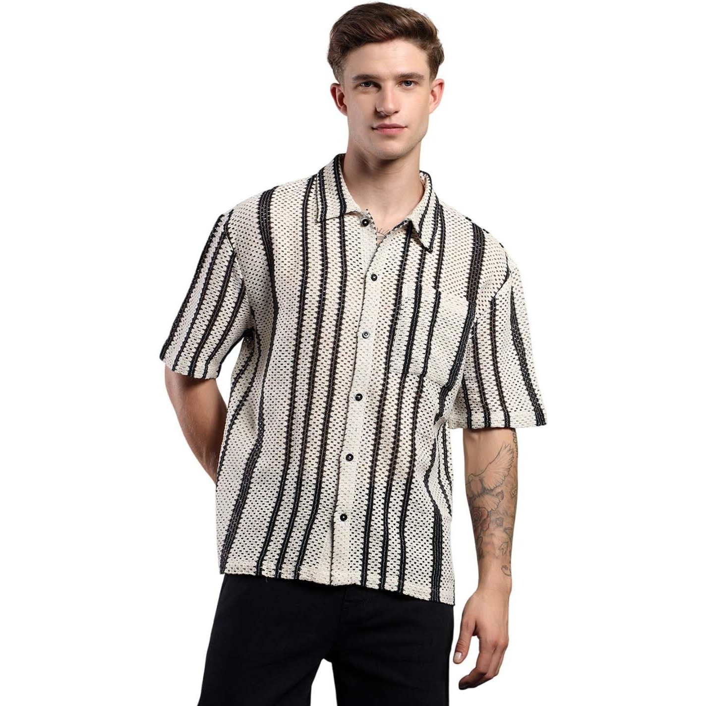 Kotty Men's Solid Regular Button Cloudy Cinnamon Casual Shirt(Multicolor,M)-Kttmensshirt247M