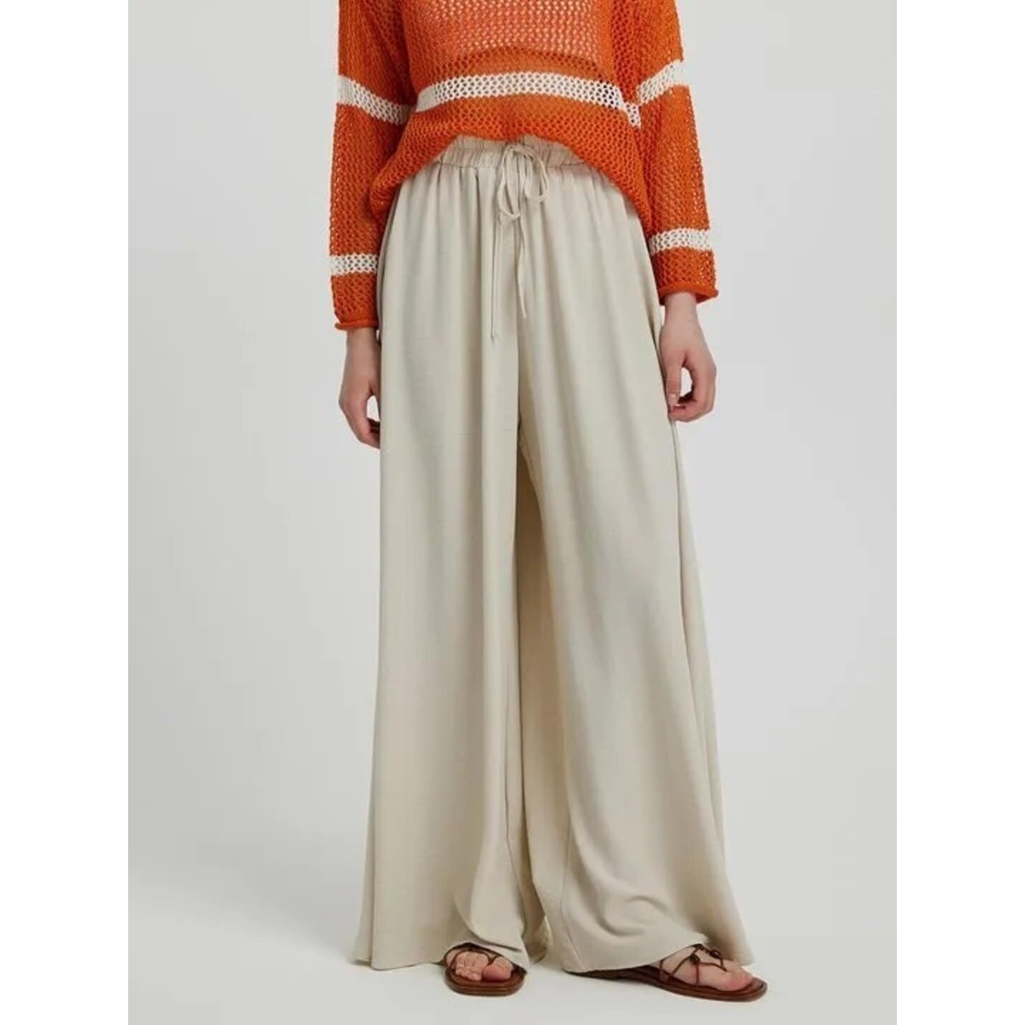 Kotty Women's Solid Lightweight Greige Pants(Beige,S)-Kttwomenspant677S