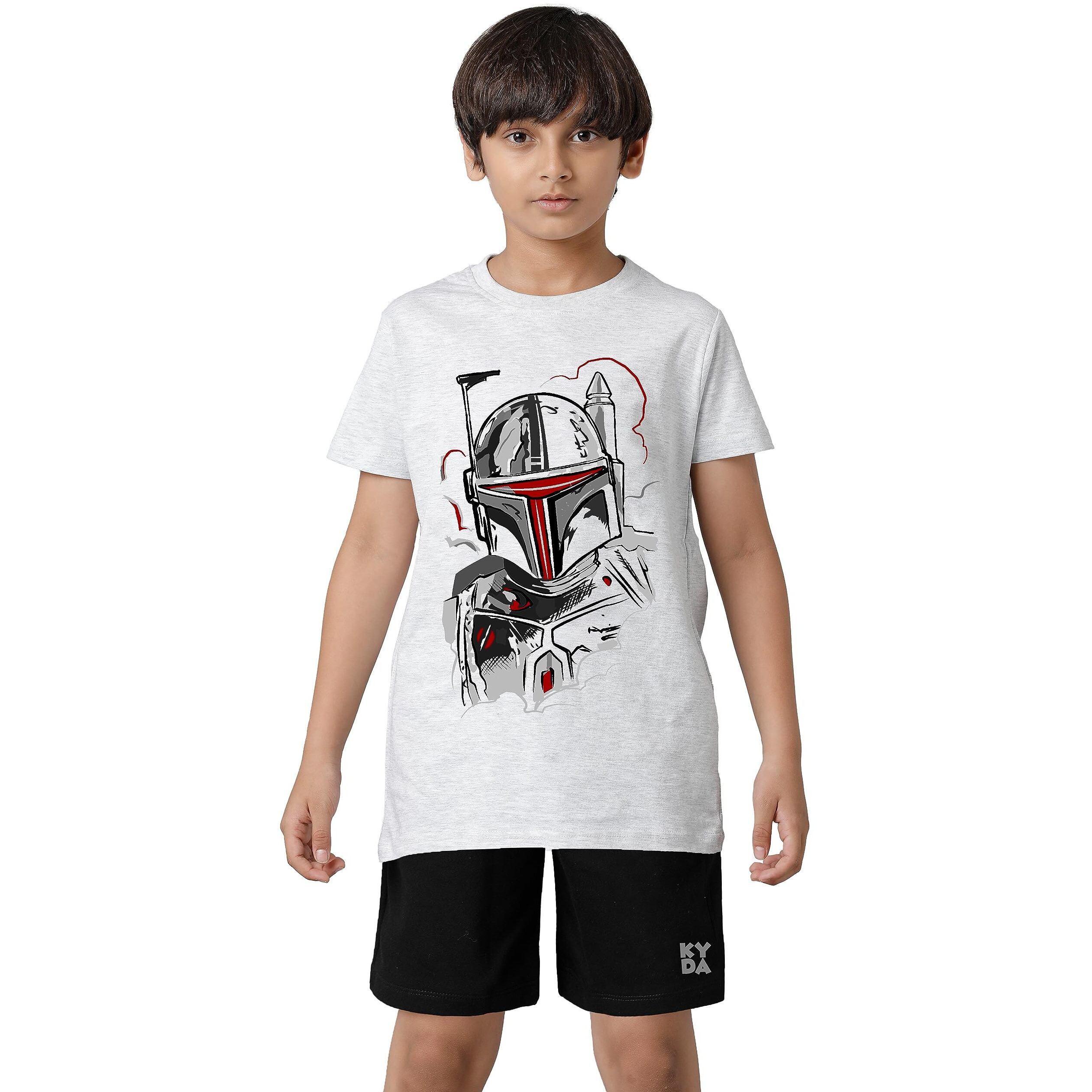 Kyda Kids 100% Cotton Boys Clothing Set Tshirt & Shorts - Half Sleeve Tshirt & Half Pant For Boy(K-Boys-A1-Set-T&S-C13-6-7Y_1,Multicolor)