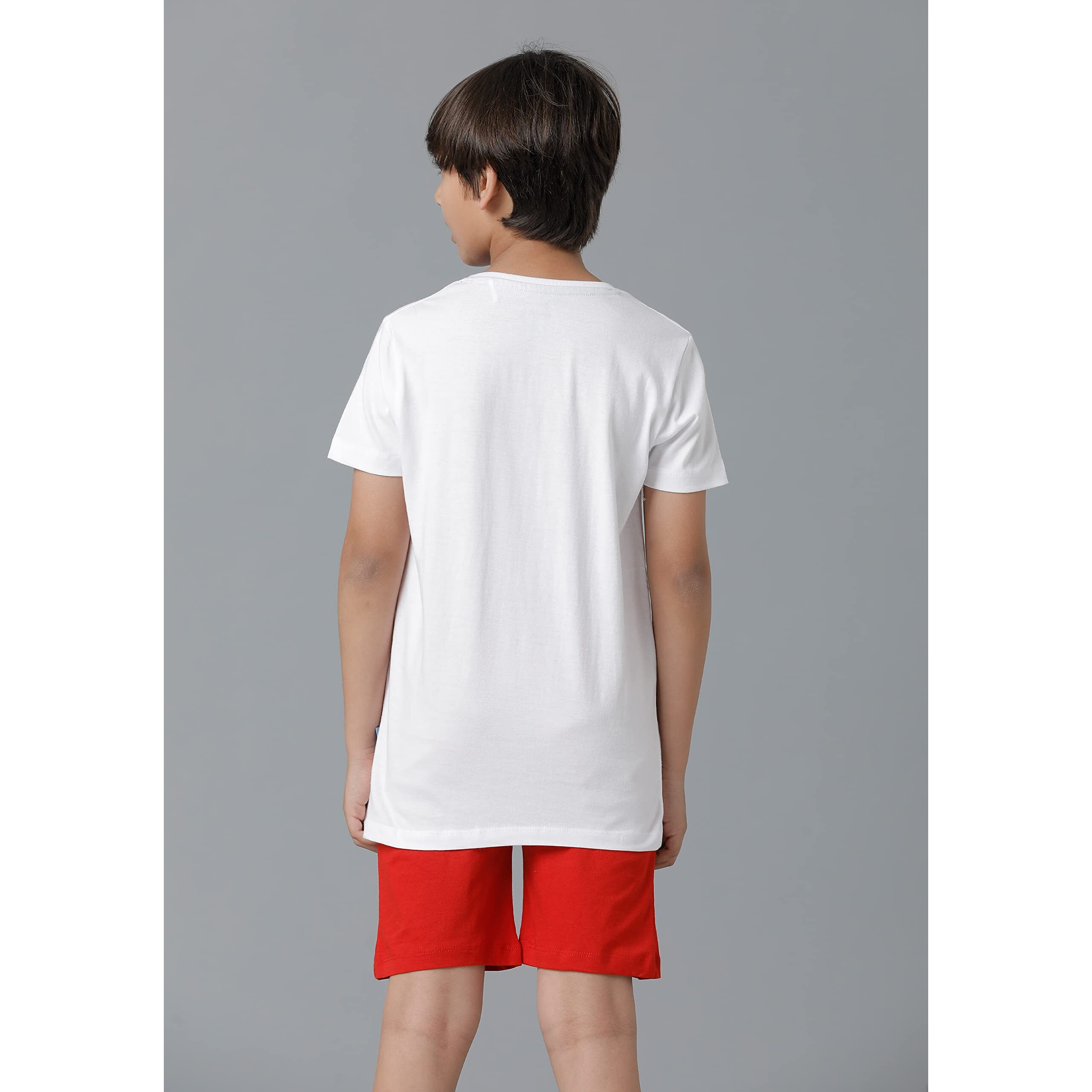 Kyda Kids 100% Cotton Boys Clothing Set Tshirt & Shorts - Half Sleeve Tshirt & Half Pant For Boy(K-Boys-A1-Set-T&S-C1-7-8Y_1,Multicolor)