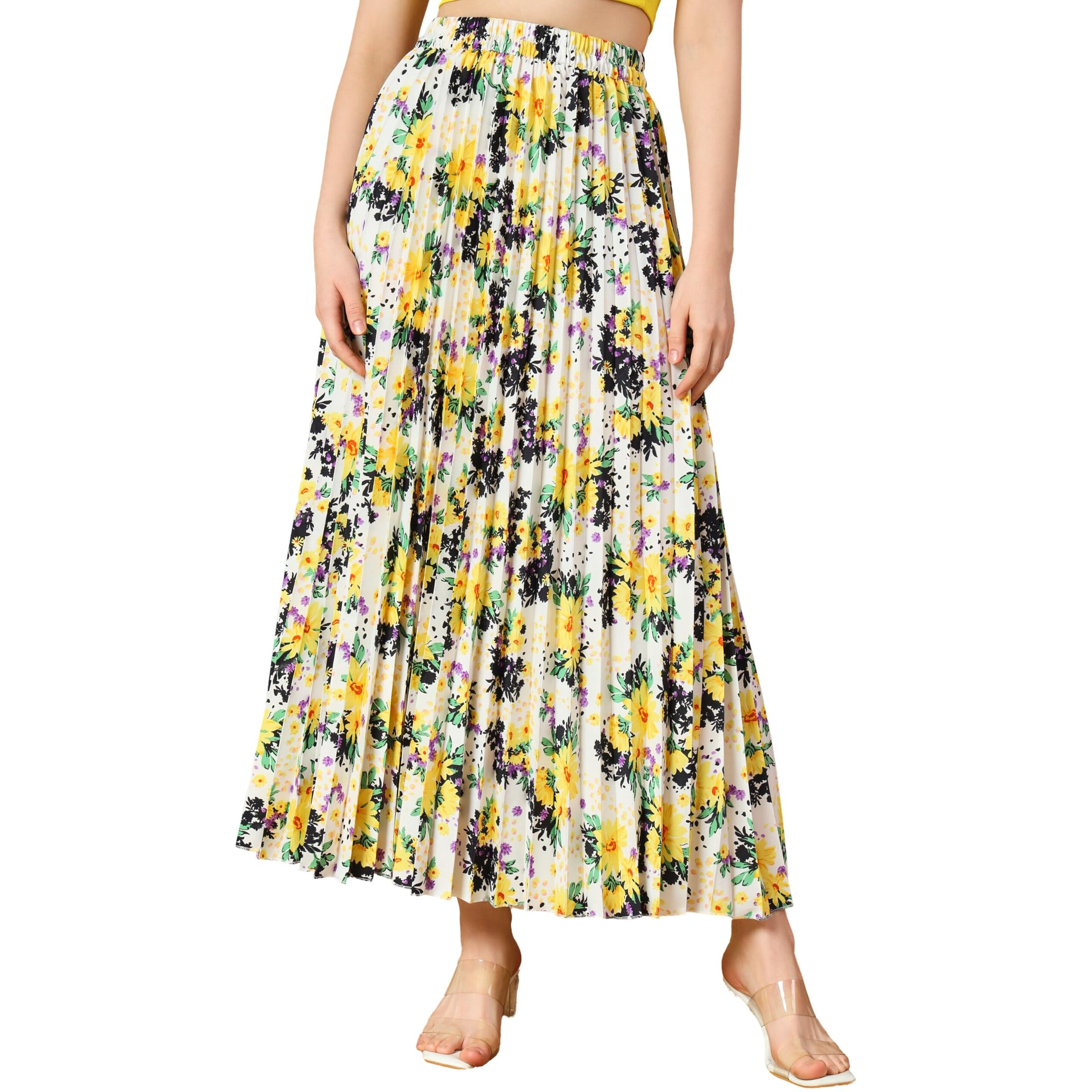 Kzully Crepe Western Skirt White