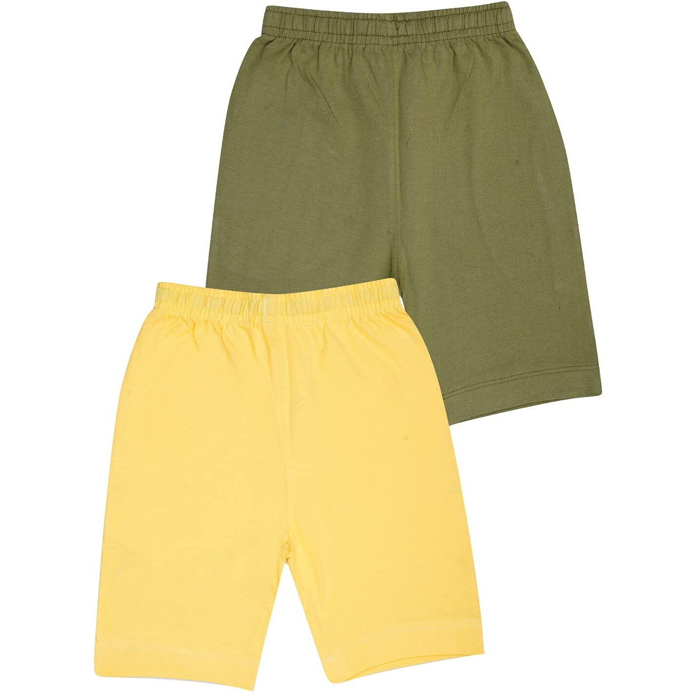 Kyda Kids Unisex Cotton Printed Regular Fit Shorts - Multicolor(Pack Of 2)