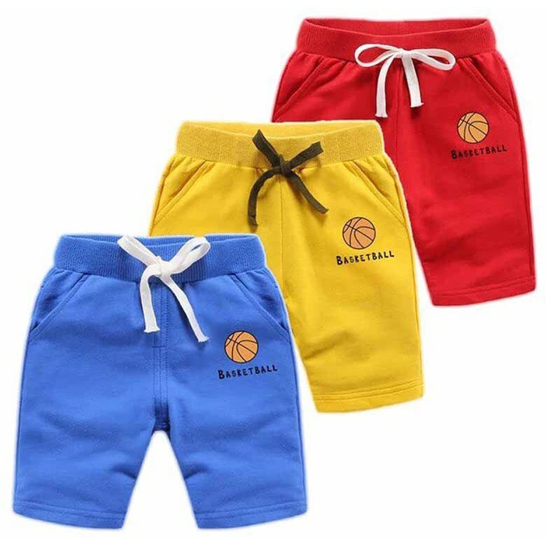 Kyda Kids Unisex Cotton Printed Regular Fit Shorts For Boys & Girls (Pack Of 3)