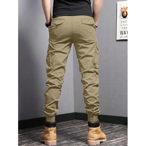 Leriya Fashion Men's Cargo Pants With Pockets | Cotton Joggers For Men | 6 Pocket Jeans Pant | Casual Trousers For Men (Lf-Tp-1174-M-Khakhi)