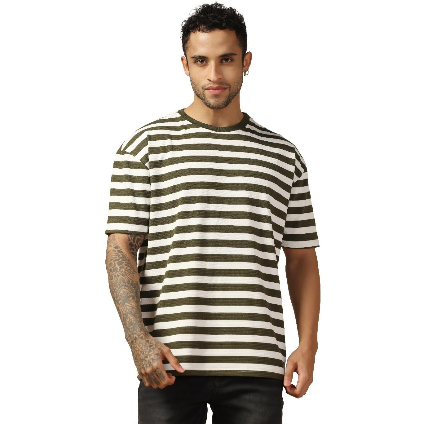 Leriya Fashion Mens T-Shirt | T Shirt For Men| Oversized T Shirt For Men| Loose Fit T Shirt For Men (Xx-Large, Green)