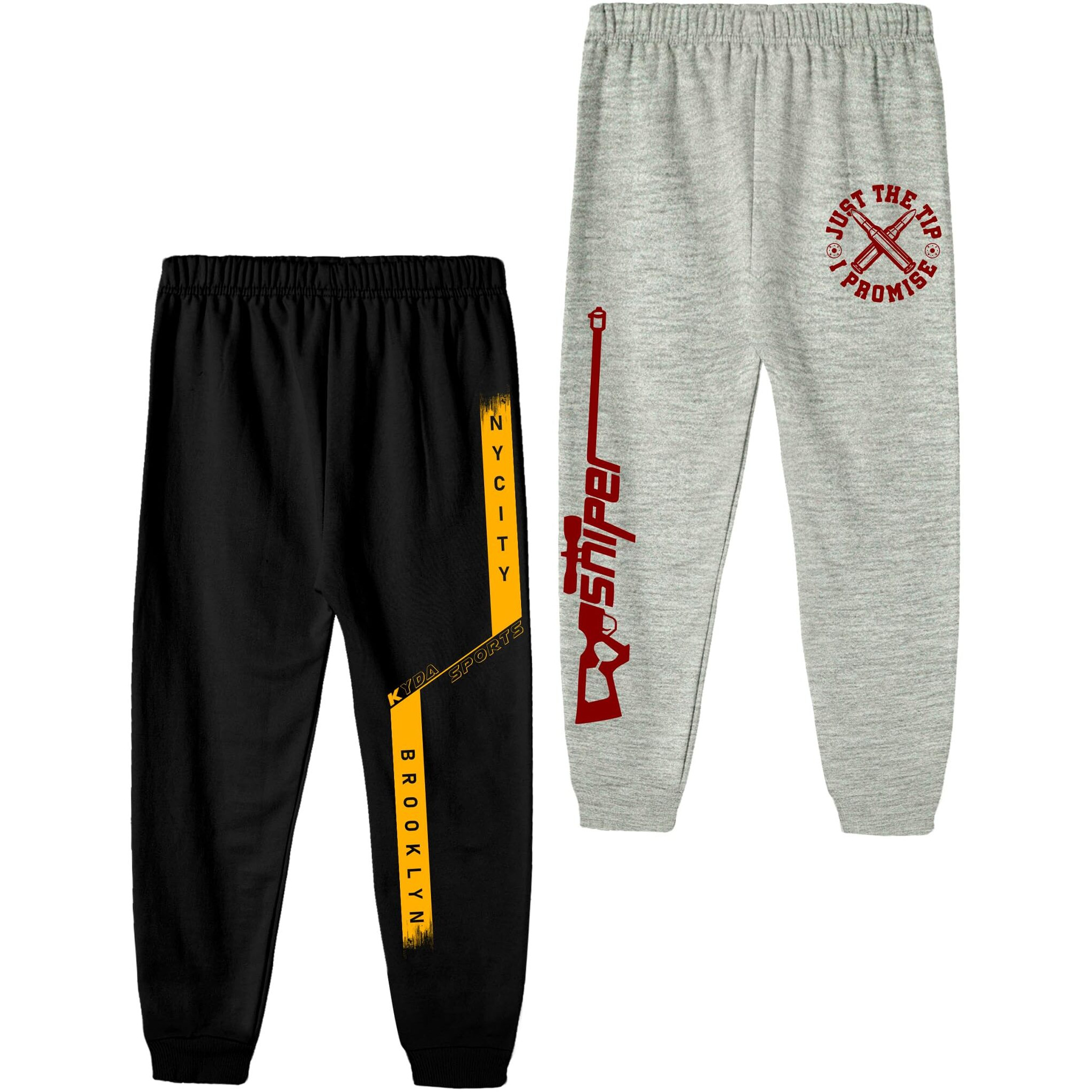 Kyda Kids Baby Boys Cotton Printed Track Pants - Multicolor (Pack Of 2)