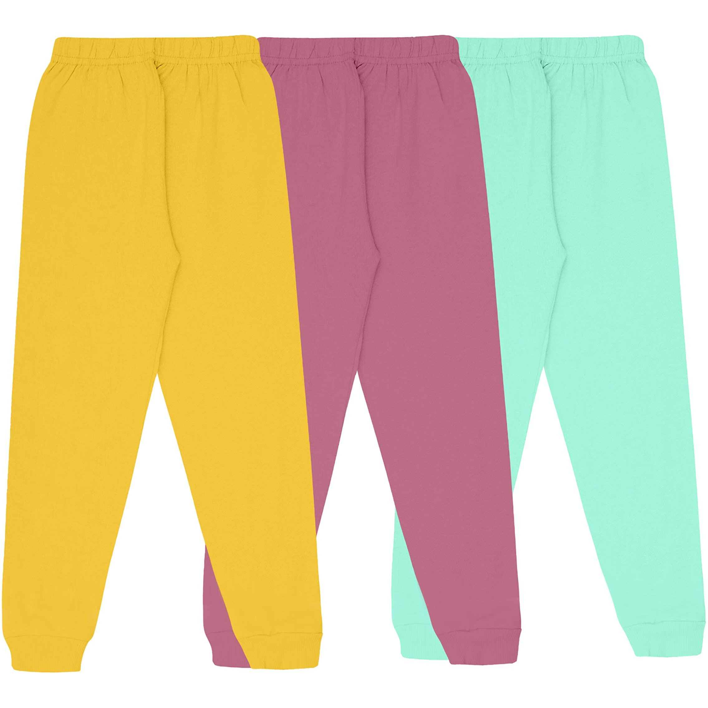 Kyda Kids Girls Cotton Printed Track Pants With Pocket (Pack Of 3)(Kk-G-Grand-P3-C2-2-3Y,Multicolor)