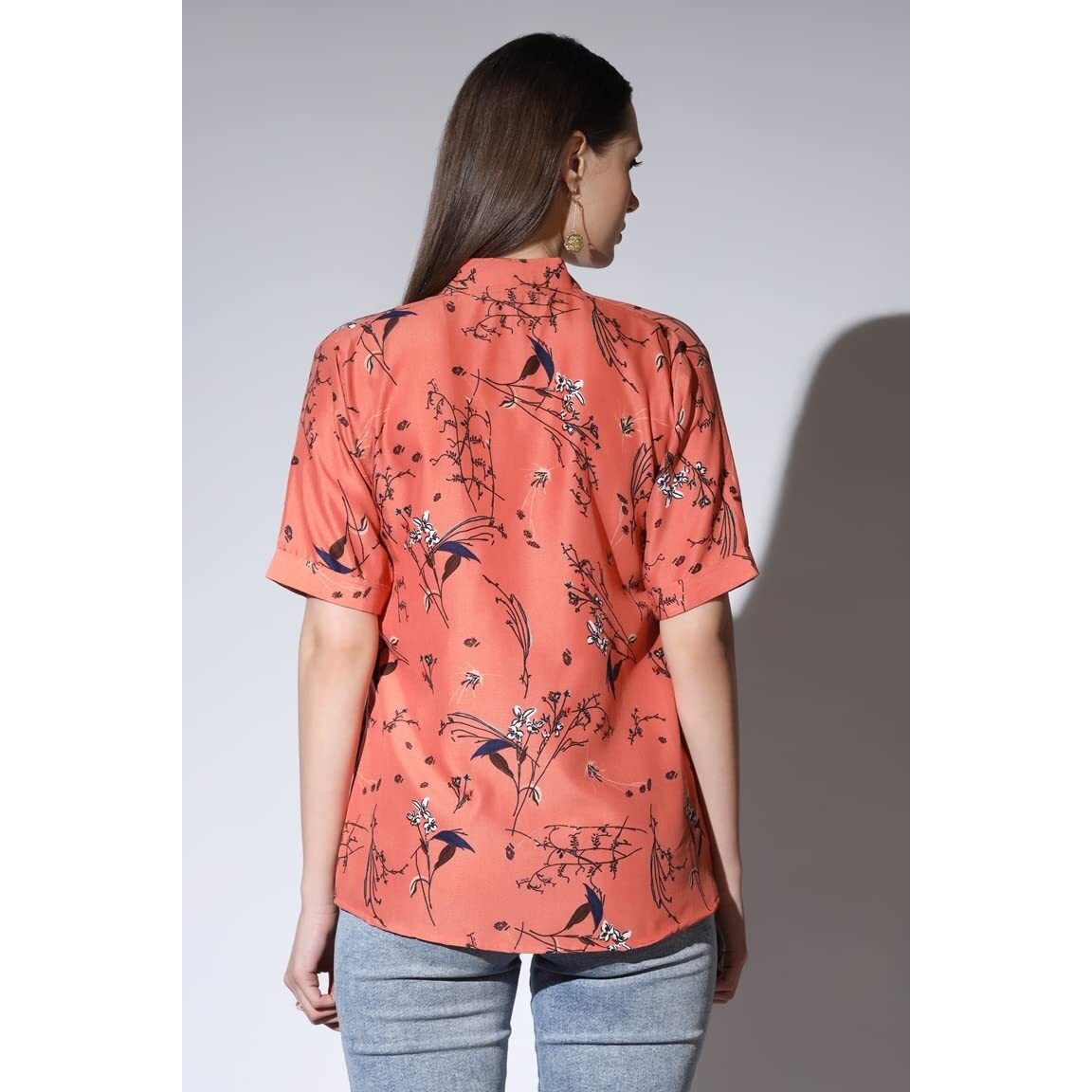 Leriya Fashion Women Rayon V Neck Tops For Women (Lf-W1665-M-Rust)