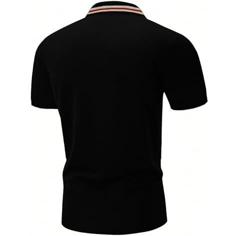 Leriya Fashion Solid Regular Fit Casual Old Money Polo T Shirt For Men (Lf-Mt-1136_Black L)