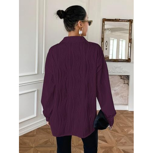 Leriya Fashion Shirts For Women  Korean Style Long Sleeve Oversized Button Down | Plus Size Workwear Top For Office & Casual Wear (Available In Plus Size And Combo Pack Of 2)