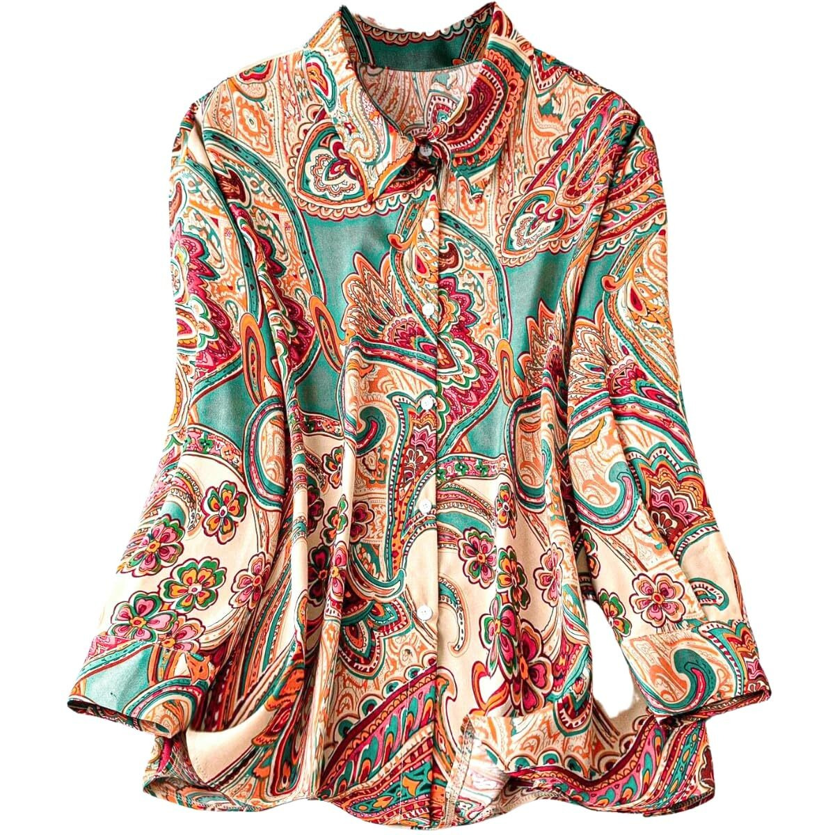 Leriya Fashion Shirts For Women  Korean Style Long Sleeve Oversized Button Down | Plus Size Workwear Top For Office & Casual Wear