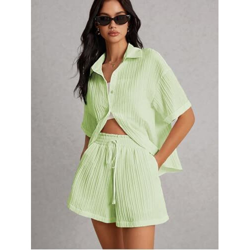 Leriya Fashion Women's Poly Lycra Blend Solid Regular Western Co Set (Lf-W.Co-Ord Set-W2274&Sh305_Green