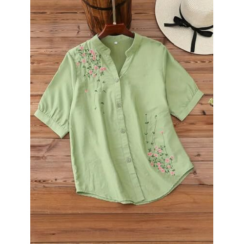 Litzo Shirts For Women  Korean Style Long Sleeve Button Down | Regular Fit Western Latest Stylish Office Wear Tops Women (L-98-M)