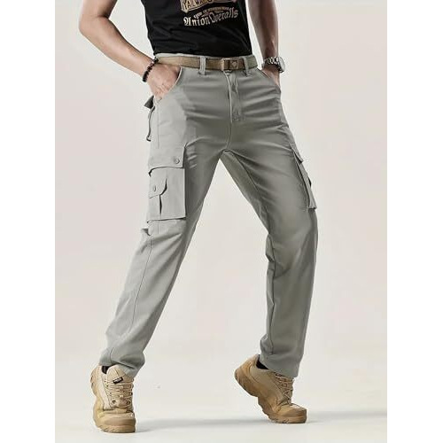 Lymio Cargo Pants For Men|| Cotton Casual Cargo Pants For Men (Cargo-93-Grey-Xl)