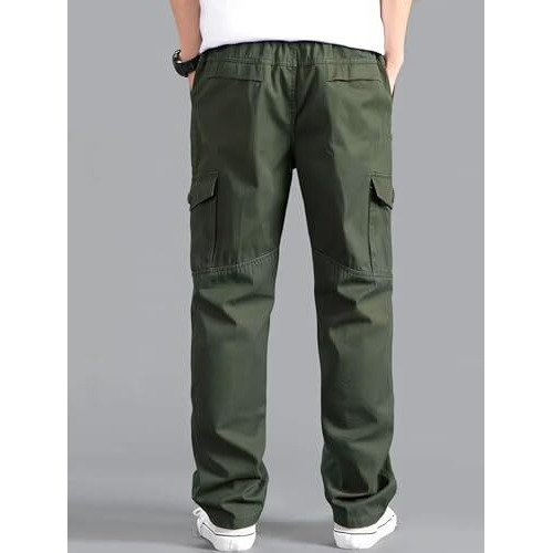 Lymio Men Cargo || Men Cargo Pants || Men Cargo Pants Cotton || Cargos For Men (Cargo-119-Green-2Xl)