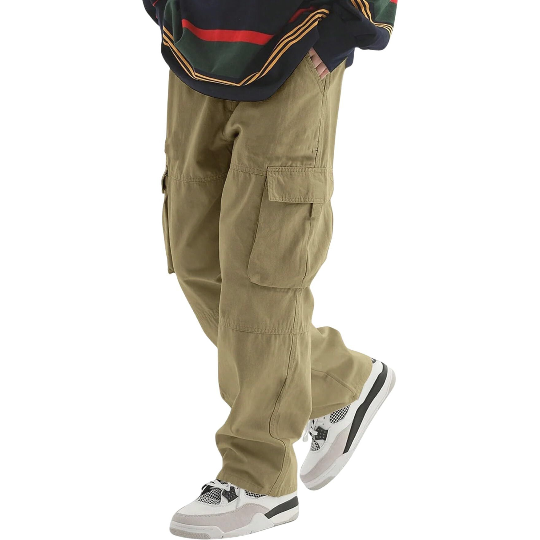 Lymio Casual Cotton Cargo Pants For Men (Cargo-53-Khakhi-2Xl)