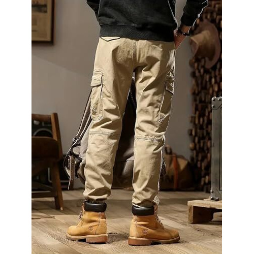 Lymio Cargo Pants For Men|| Cotton Casual Cargo Pants For Men (Cargo-76-Khakhi-2Xl) Beige