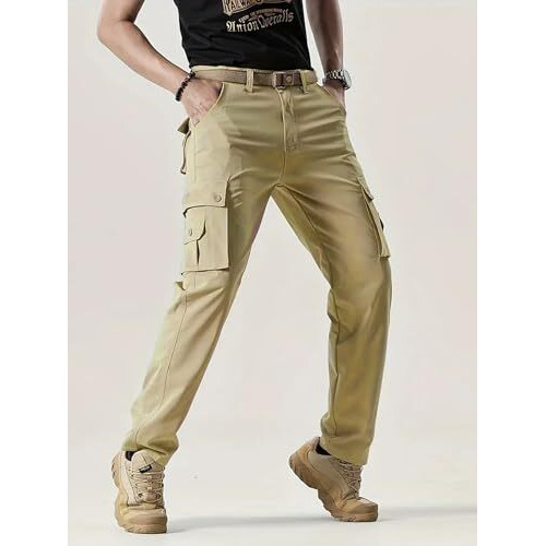 Lymio Cargo Pants For Men|| Cotton Casual Cargo Pants For Men (Cargo-95-Khakhi-S)