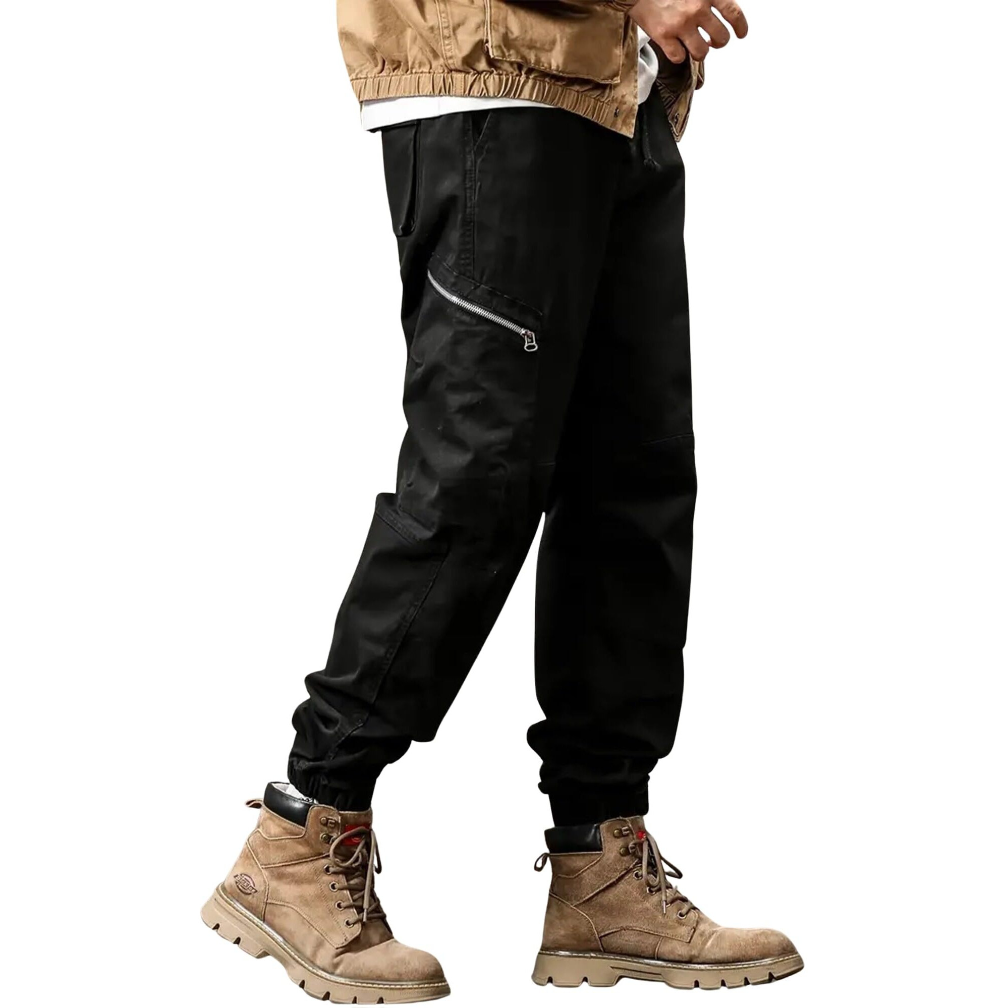Lymio Cargo Pants For Men|| Cotton Cargo Pants For Men (Cargo-90-Black-4Xl)