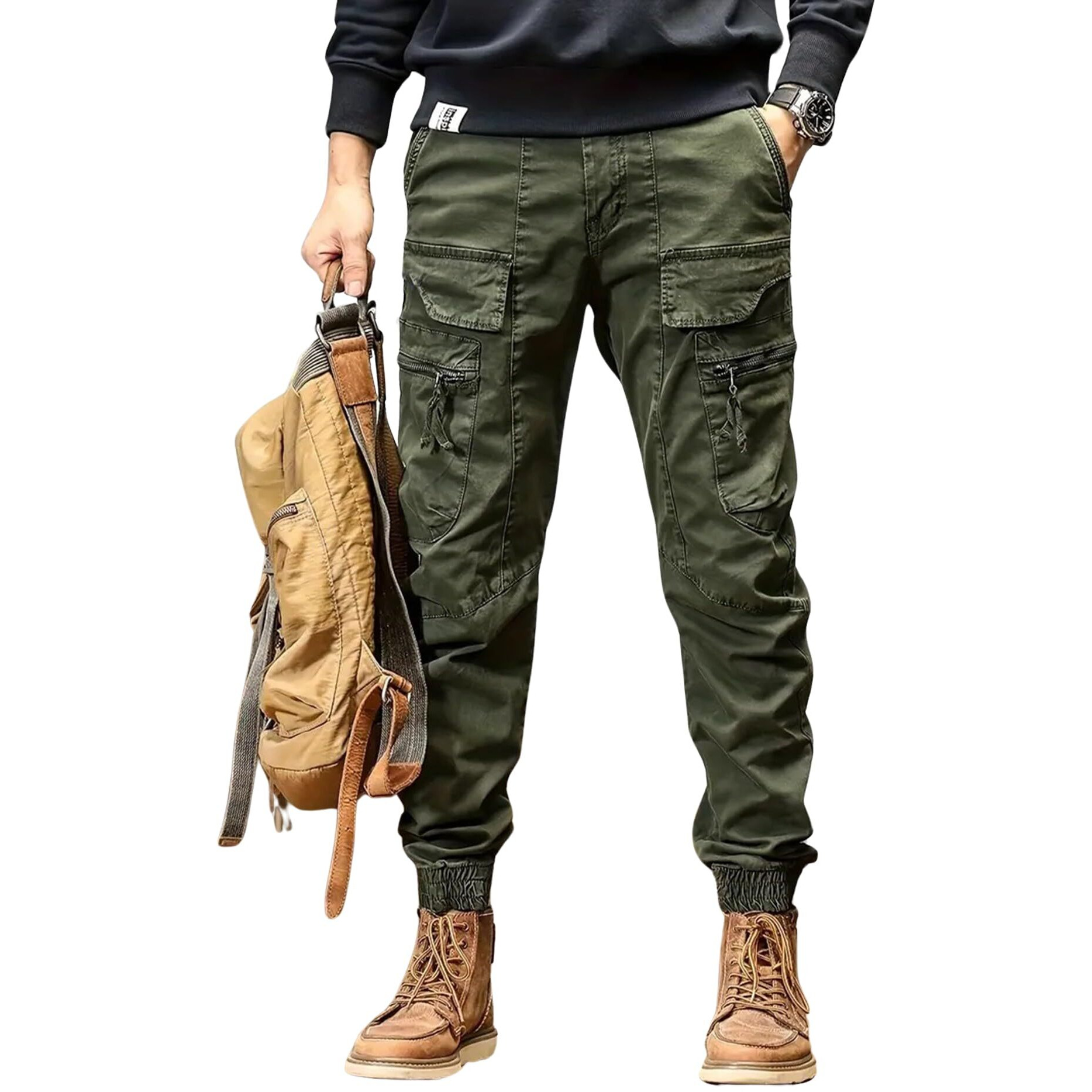 Lymio Cargo Pants For Men|| Cotton Cargo Pants For Men (Cargo-66-Green-3Xl)