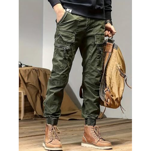Lymio Cargo Pants For Men|| Cotton Cargo Pants For Men (Cargo-66-Green-3Xl)