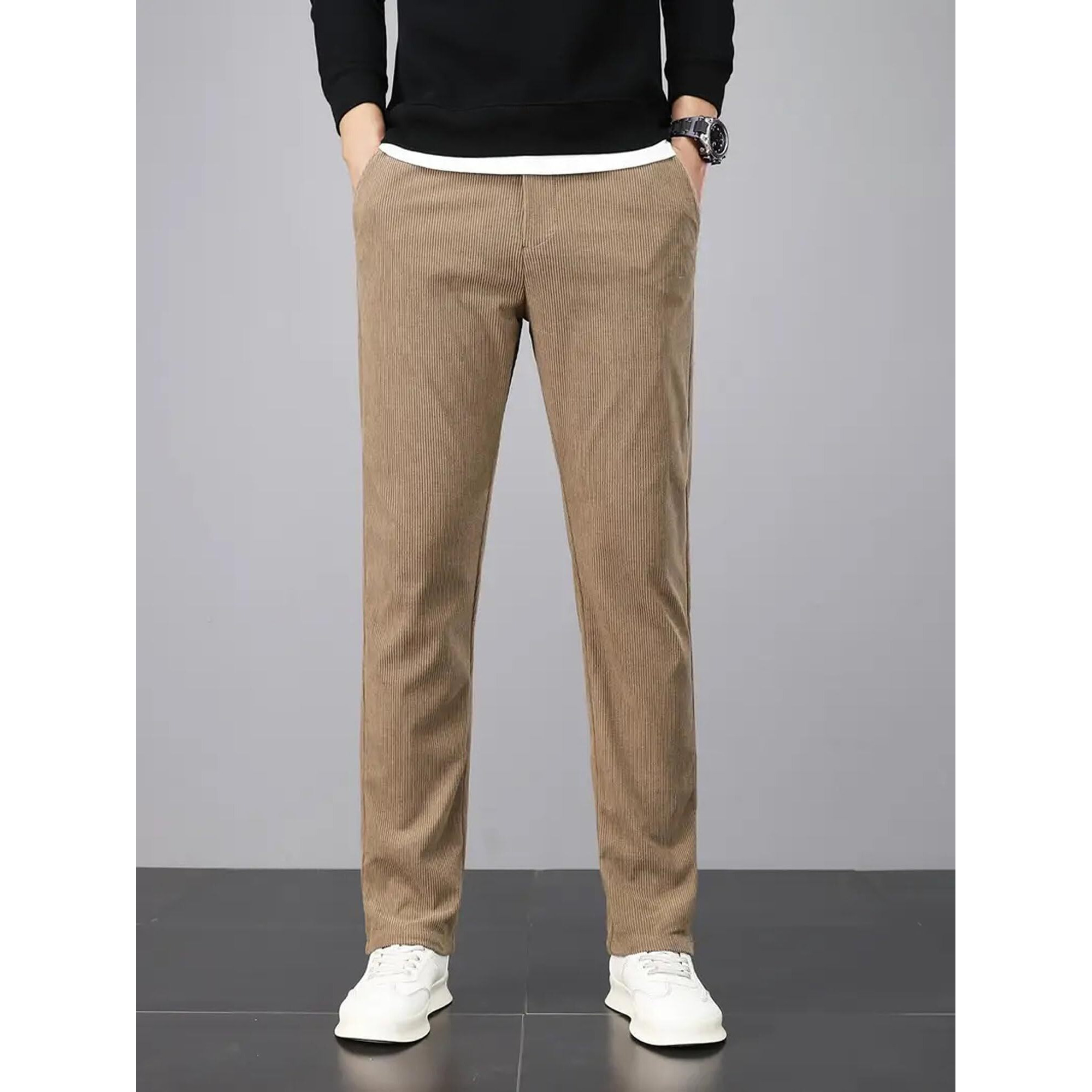 Lymio Men Trousers || Cotton Trouser Pant || Men Pant (Trouser-29-Khakhi-L)