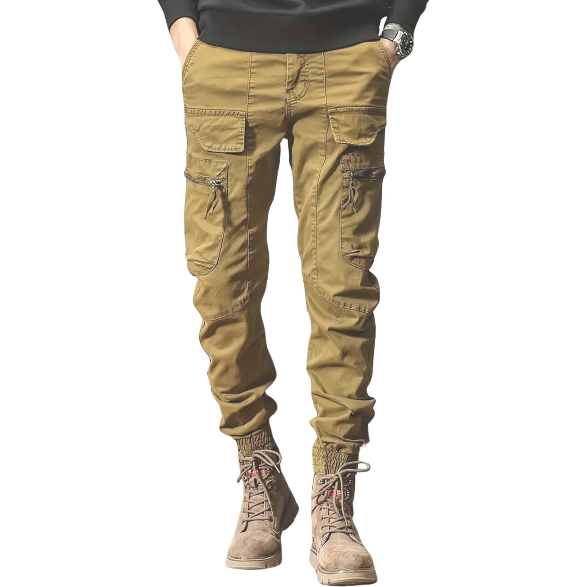 Lymio Cargo Pants For Men|| Cotton Cargo Pants For Men (Cargo-68-Khakhi-4Xl)