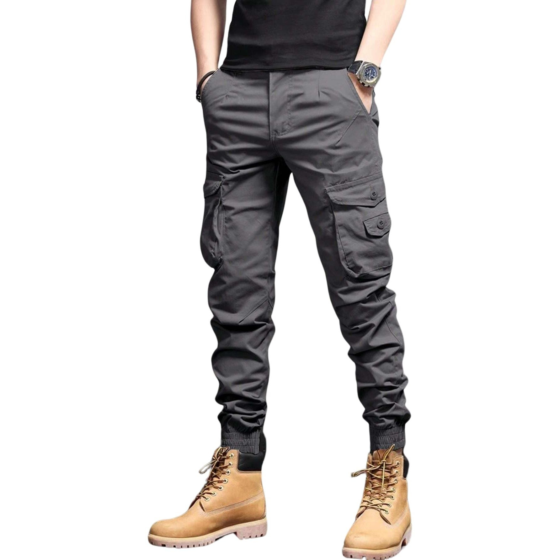 Lymio Cargo Pants For Men|| Cotton Cargo Pants For Men (Cargo-12-Grey-4Xl)