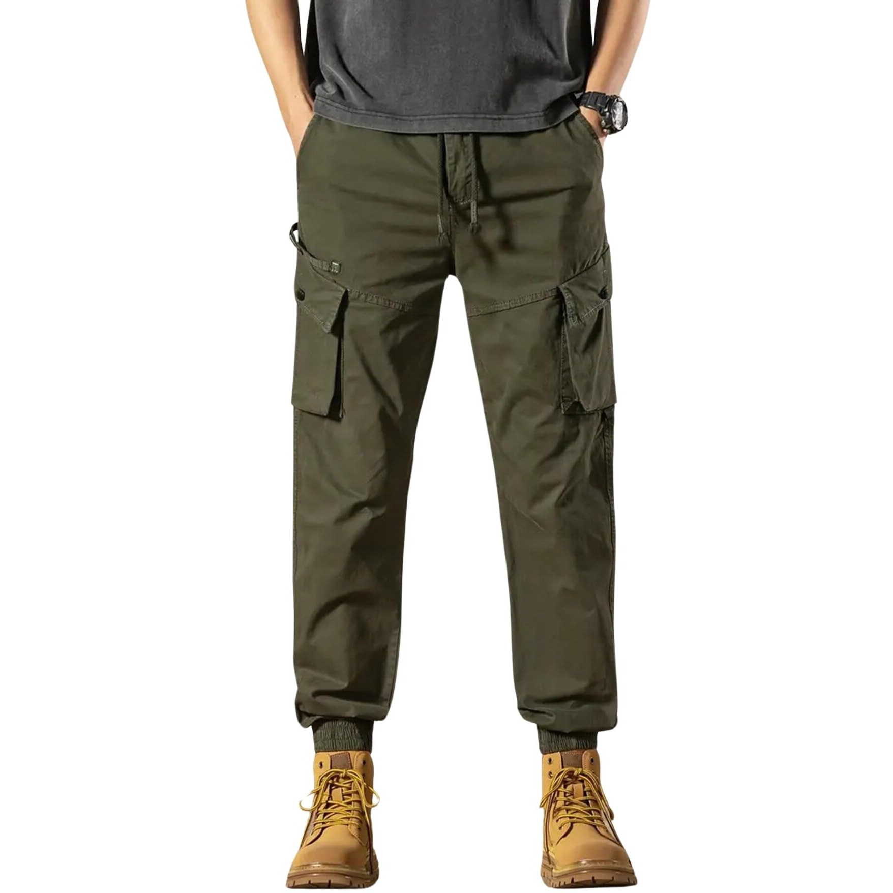 Lymio Cargo Pants For Men|| Cotton Cargo Pants For Men (Cargo-58-Green-3Xl)