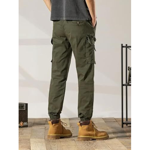 Lymio Cargo Pants For Men|| Cotton Cargo Pants For Men (Cargo-58-Green-3Xl)