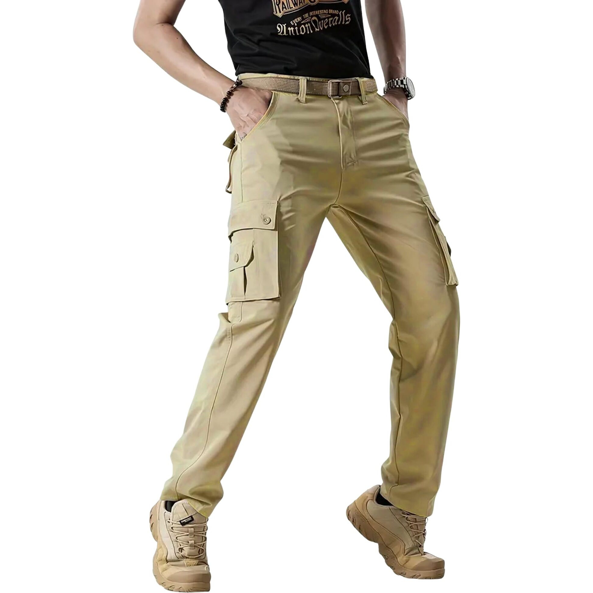 Lymio Cargo Pants For Men|| Cotton Casual Cargo Pants For Men (Cargo-95-Khakhi-2Xl)