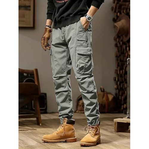 Lymio Cargo Pants For Men|| Cotton Casual Cargo Pants For Men (Cargo-75-Grey-4Xl)