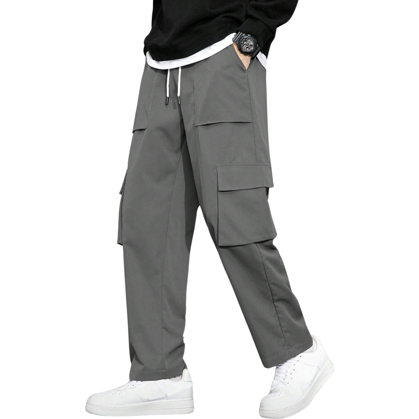 Lymio Cargo Pants For Men|| Cotton Cargo Pants For Men (Cargo-22-Grey-4Xl)