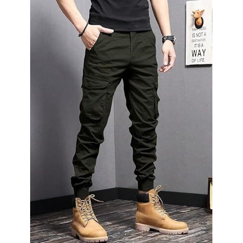 Lymio Cargo Pants For Men|| Cotton Cargo Pants For Men (Cargo-11-Olivegreen-4Xl)